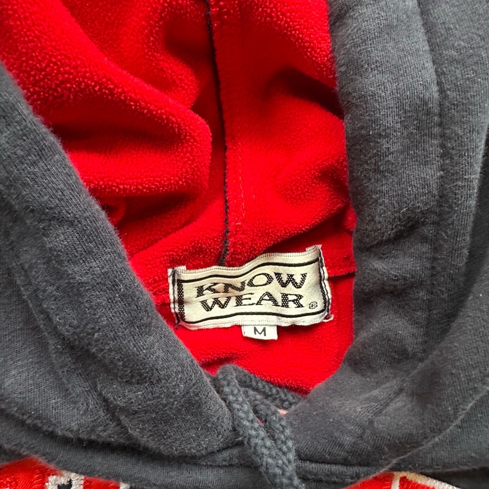 Linfield Hoodie Mens Size M Navy Red Vintage Collegiate Side Zip School Spirit - Picture 4 of 7